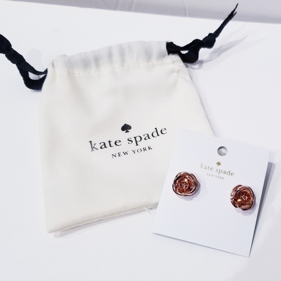 kate spade Jewelry - Kate Spade Garden Garland Rose Gold Earrings Studs